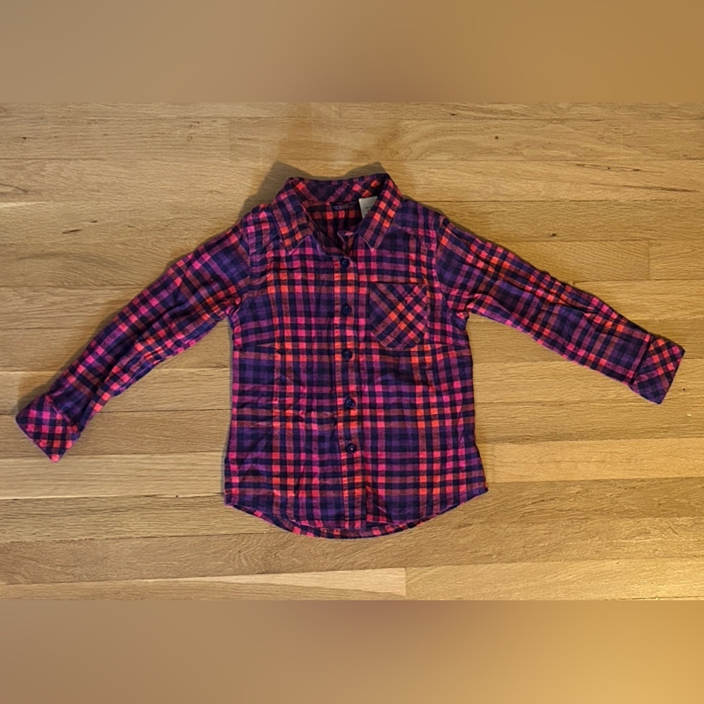 L.L. Bean Kids Flannel Button Down Shirt - M (5-6)